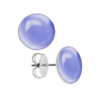 Ruifan 8 Color Minimalism Round Cats Eye Stone Opal Earrings 925 Sterling Silver Stud Earrings for Women Free Shipping YEA232