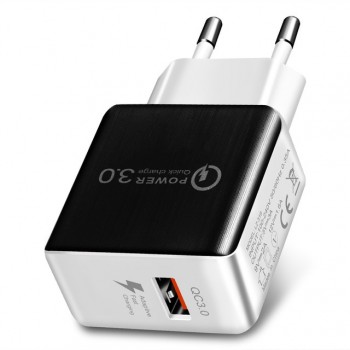 Universal QC3.0 USB Charger EU Plug 18W Quick Charge 3.0 Fast Adapter Wall Mobile Phone Charger for xiaomi huawei Samsung S8 S9