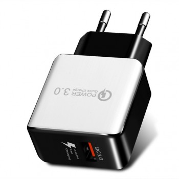 Universal QC3.0 USB Charger EU Plug 18W Quick Charge 3.0 Fast Adapter Wall Mobile Phone Charger for xiaomi huawei Samsung S8 S9