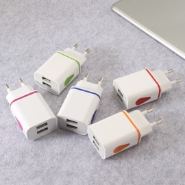 2A LED Dual USB Phone Charger Adapter EU US Plug Fast Charging Wall Travel AC Charger Adapter For iPhone 7/7Plus