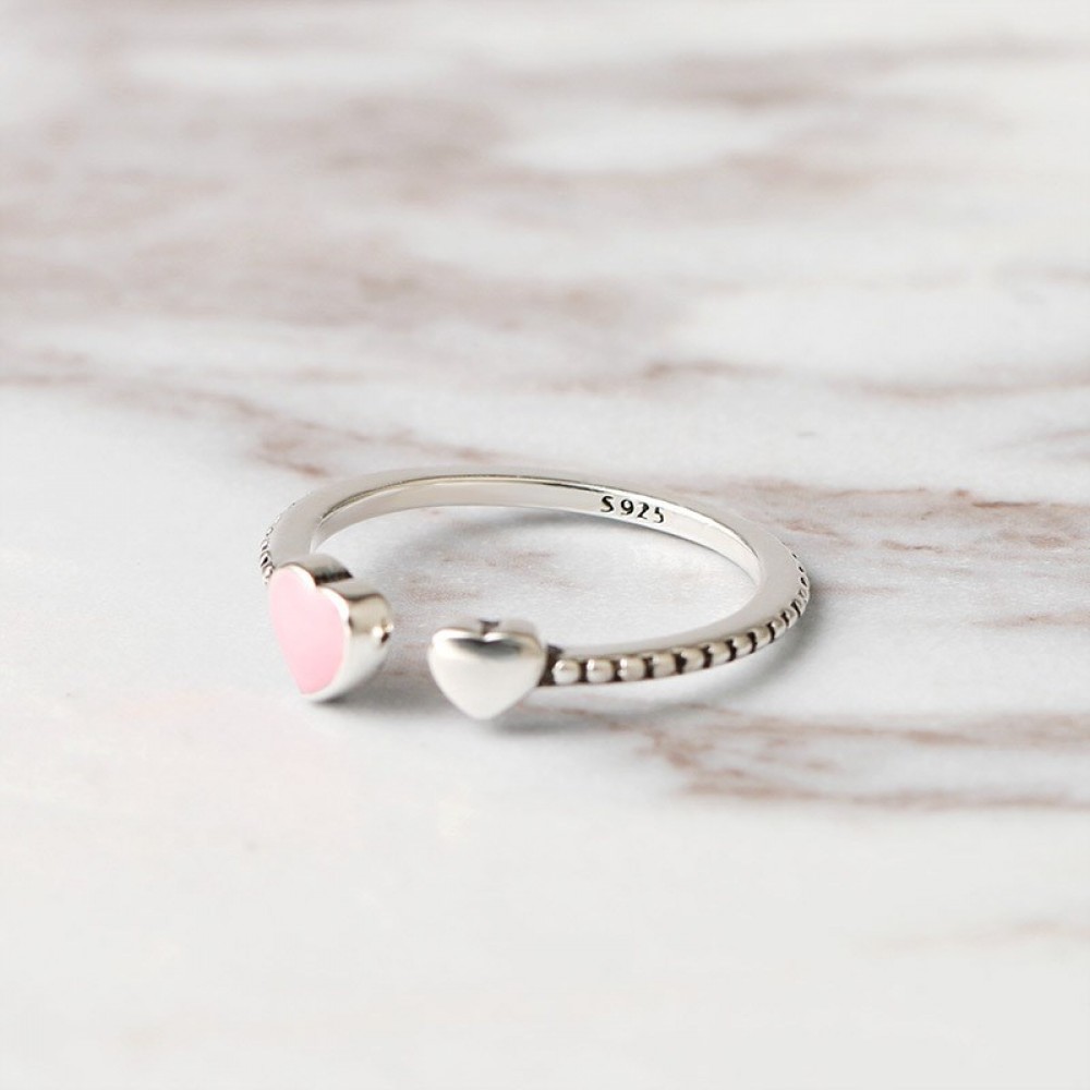 2019 Hot Sale Fashion jewelry 925 Silver Crystal from Swarovski Simple wild small love opening ring Fit Women and female as gift