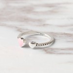 2019 Hot Sale Fashion jewelry 925 Silver Crystal from Swarovski Simple wild small love opening ring Fit Women and female as gift