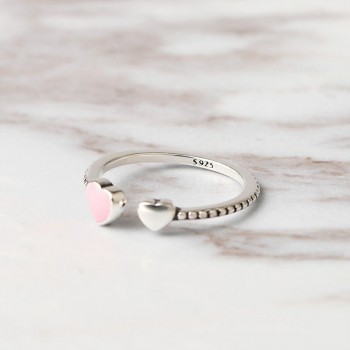 2019 Hot Sale Fashion jewelry 925 Silver Crystal from Swarovski Simple wild small love opening ring Fit Women and female as gift