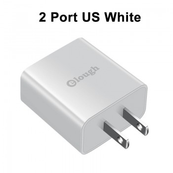 Elough Dual USB Mobile Phone Charger EU US Plug 2.1A Smart Travel Wall LED Turbo Charger For Samsung iPhone Tablet Fast Charging
