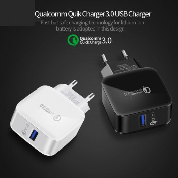 Quick Charge 3.0 15W Travel Wall Fast Charger For Xiaomi Redmi Note 5 6 pro For iphone X XS Samsung Huawei Mobile Phone KONSMART