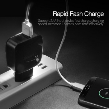Quick Charge 3.0 15W Travel Wall Fast Charger For Xiaomi Redmi Note 5 6 pro For iphone X XS Samsung Huawei Mobile Phone KONSMART