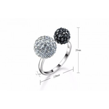 Dormith 925 Sterling Silver with Cubic Zirconia Engagement Rings for Women Size Can Be Adjustable