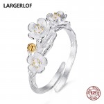 LARGERLOF 925 Silver Ring Women Handmade Fine Jewelry Silver 925 Jewelry Ring silver 925  JZ12077