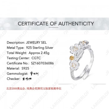 LARGERLOF 925 Silver Ring Women Handmade Fine Jewelry Silver 925 Jewelry Ring silver 925  JZ12077