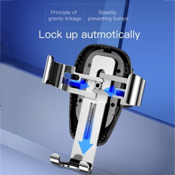Baseus Qi Wireless Charger Car Holder for iPhone XS XR Samsung Mobile Phone Holder Stand Air Vent Mount Gravity Car Phone Holder