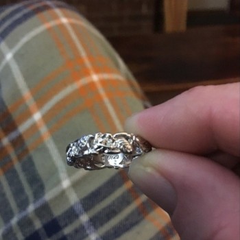 OMHXZJ Wholesale European Fashion Woman Man Party Wedding Gift White Hollow Flower Leaves  925 Sterling Silver Ring RR175