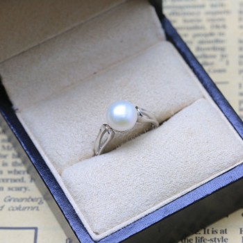 BaroqueOnly 2018Fashion Pearl Ring Jewelry of Silver Oval Natural Freshwater Pearl Rings 925 Sterling Silver Rings for WomenGift