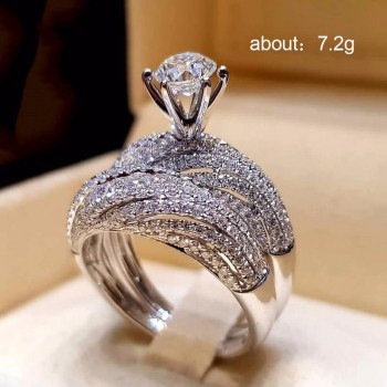 Rings for women Engagement ring set costume jewelry Ringen King of black ring Tungsten ring mood silverB2601