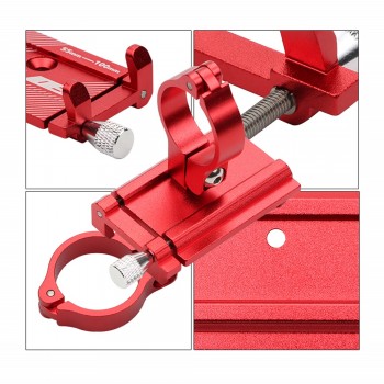 Aluminum Alloy Bicycle Phone Holder Motorcycle Handlebar Mount for 3.5-6.2 Smart Phone for iPhone  Xs Max Xr X 8 Samsung Xiaomi