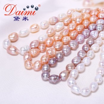 Daimi Genuine Baroque Pearl Necklace, Trendy Necklace For Woman, New Bijouterie Fine Jewelry 9-10 mm Pearl Choker Necklace