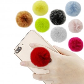 Universal Fur Ball Cute Mobile phone Stand bracket Expanding Stand and grip phone Holder for Hot iphone xs max honor 10