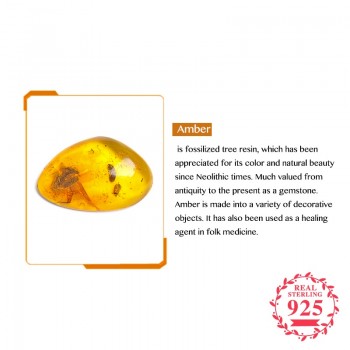 Certified Poland S925 Fine Jewelry Ring Sterling Silver Women upper class noble Natural Retro Exquisite Semi Gemstone amber opal