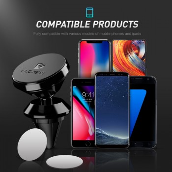 FLOVEME Universal Magnetic Car GPS Phone Holder 360 Rotation Magnet Air Vent Outlet Car-Styling Mount Stand For iPhone Samsung