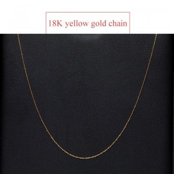 DAIMI 18K White Yellow Gold Chain Pure Gold Necklace Fine Chain Light Chain Gold Necklace
