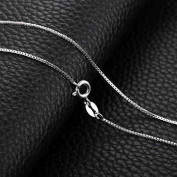 JewelryPalace 100% Genuine 925 Sterling Silver Necklaces Classic Basic Silver Chains Lobster Clasp Adjustable Fashion Jewelry