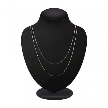 JewelryPalace 100% Genuine 925 Sterling Silver Necklaces Classic Basic Silver Chains Lobster Clasp Adjustable Fashion Jewelry