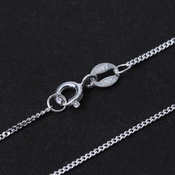 Lotus Fun Real 925 Sterling Silver Handmade Fine Jewelry Classic Easy Match Necklace Chain without Pendant for Women Collier