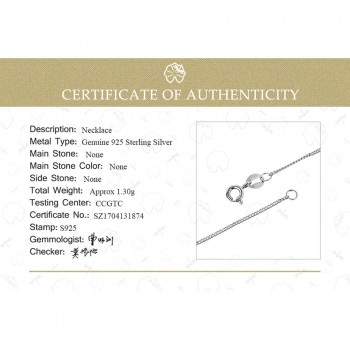 Lotus Fun Real 925 Sterling Silver Handmade Fine Jewelry Classic Easy Match Necklace Chain without Pendant for Women Collier