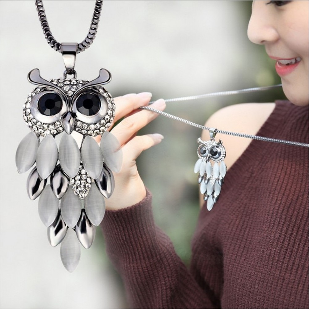 2019 New Original Crystals from Swarovski Retro owl Choker Necklaces Fine Jewelry Jewelry For Women Party