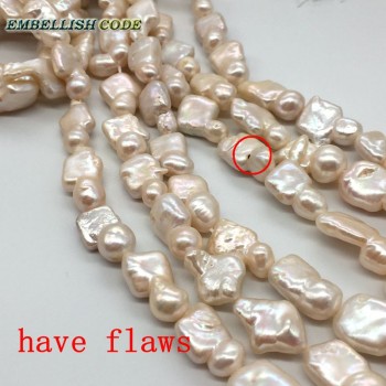 new kind necklace small baroque Irregular square style pearls natural freshwater Cultured pearl with 3mm beads special jewelry