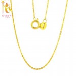 NYMPH Genuine 18K White Yellow Gold Chain 18 inches au750 Cost Price Necklace Pendant Wendding Party Gift For Women[G1002]
