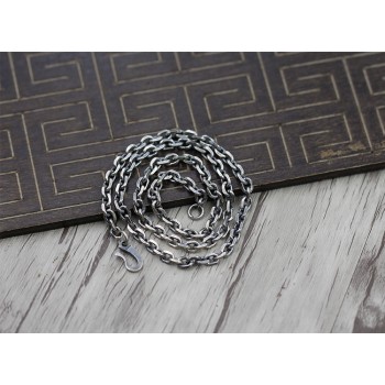 S925 Sterling Silver Necklace Pendant Personality pop style Feather series Eagle cross wheel domineering modeling Send a gift