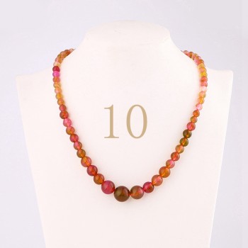Yumten Natural Agate Necklace Women Stone Jewelry Crystal Chain Choker Men Onyx Fashion Accessories Party Gemstone Amber Gift