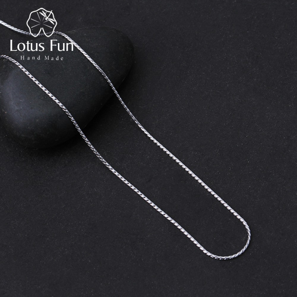 Lotus Fun Real 925 Sterling Silver Fine Jewelry High Quality Classic Design Necklace Chain for Women Acessorio Collier