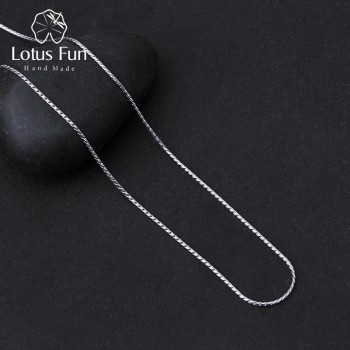Lotus Fun Real 925 Sterling Silver Fine Jewelry High Quality Classic Design Necklace Chain for Women Acessorio Collier