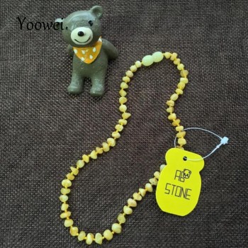 Yoowei Wholesale Original Amber Necklace for Kids Adult Natural Beads Baby Amber Teething Necklace Baltic Amber Jewelry 10 Color