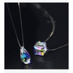 Luxury European Brand New Original Crystals from Swarovski Water Drop Cube Cube Sugar Crystal Pendant Fine Jewelry For Women
