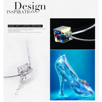Luxury European Brand New Original Crystals from Swarovski Water Drop Cube Cube Sugar Crystal Pendant Fine Jewelry For Women