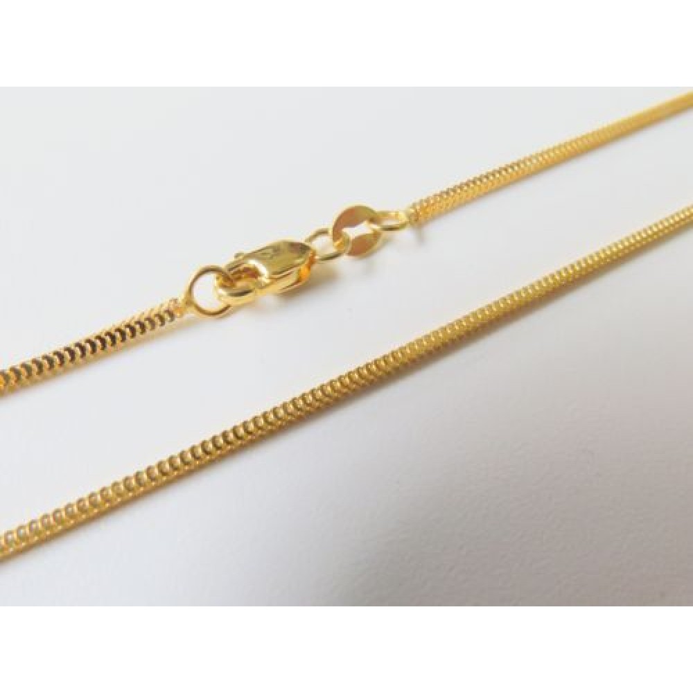 16inch  Au750 Pure 18K Yellow Gold Necklace Women Milan Box Link Chain 2-2.5g