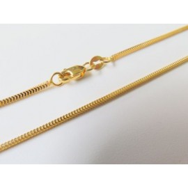 16inch  Au750 Pure 18K Yellow Gold Necklace Women Milan Box Link Chain 2-2.5g