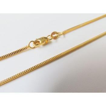 16inch  Au750 Pure 18K Yellow Gold Necklace Women Milan Box Link Chain 2-2.5g