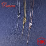 DAIMI 18K Love Design Button White/Yellow/Rose Gold Chain 1.13g Pure Gold Necklace Chain Adjustable Necklace Chain Jewelry Gift