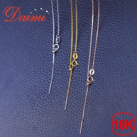DAIMI 18K Love Design Button White/Yellow/Rose Gold Chain 1.13g Pure Gold Necklace Chain Adjustable Necklace Chain Jewelry Gift