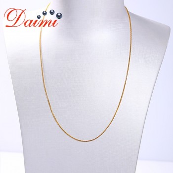 DAIMI 18K Love Design Button White/Yellow/Rose Gold Chain 1.13g Pure Gold Necklace Chain Adjustable Necklace Chain Jewelry Gift