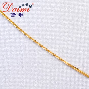 DAIMI 18K Love Design Button White/Yellow/Rose Gold Chain 1.13g Pure Gold Necklace Chain Adjustable Necklace Chain Jewelry Gift