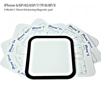 9pcs/ set Professional Magnetic Screw Mat Technic Repair Pad For iPhone 6 6s 6s 7 8 Plus X Phone Parts For iphone Repair Tools