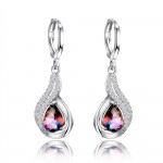 Luxury Jewelry Earrings Womens Water Drop Silver Earrings With AAAA Zircon New Fashion Fine Jewelry Girl Daily Life Accessories