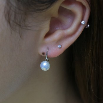 AAAA high quality pearl earrings High Luster Pearl jewelry Classic 925 silver earrings for women Party wedding earrings