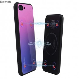 Magnetic Wireless charger Case For iPhone 8 Plus External Power Bank Battery Charging Case For iPhone X XS Tempered glass Cover