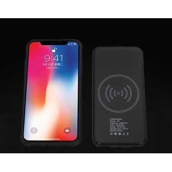 Magnetic Wireless charger Case For iPhone 8 Plus External Power Bank Battery Charging Case For iPhone X XS Tempered glass Cover