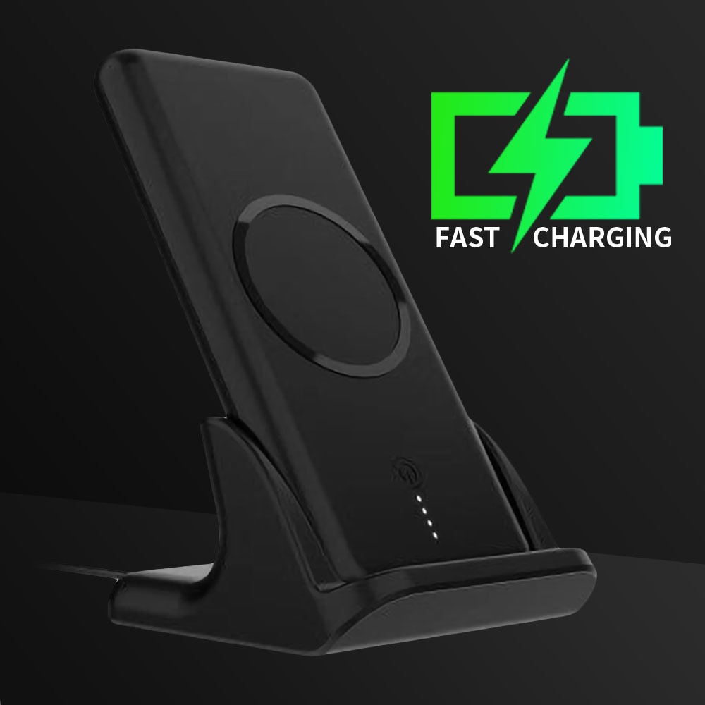 10000mAh QI Fast Wireless Charger Power Bank For iPhone XR XS Max Xiaomi Samsung Moblie Phone PowerBank With Charger Base Stand